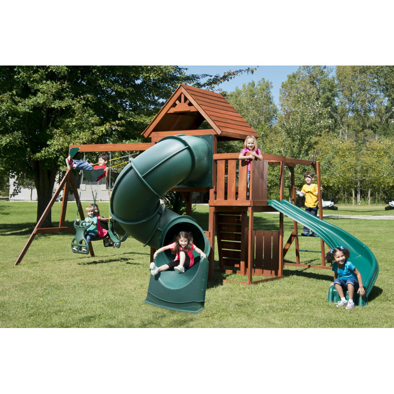 Swing n Slide Grandview Twist Complete Swing Set Reviews Wayfair